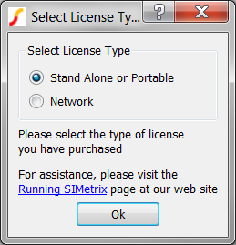 select license type