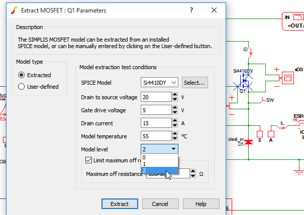 SIMPLIS MOSFET Model Extraction